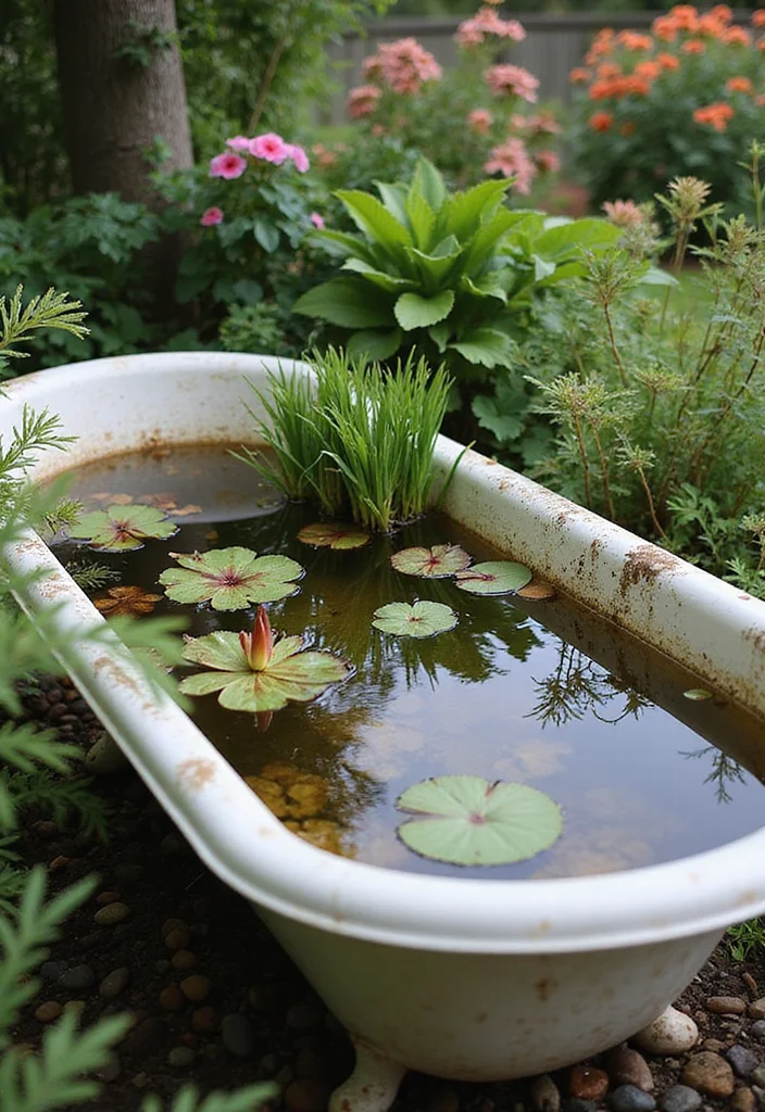 15 DIY Backyard Oasis Ideas for Relaxing Low Cost Retreats 23 15 DIY Backyard Oasis Ideas for Relaxing Low Cost Retreats - 3. Tranquil Pond in a Tub