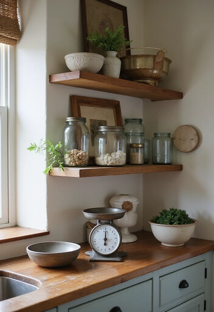 15 Farmhouse Kitchen Ideas for Warm Rustic Everyday Style 12 15 Farmhouse Kitchen Ideas for Warm Rustic Everyday Style - 2. Vintage Farmhouse Accessories