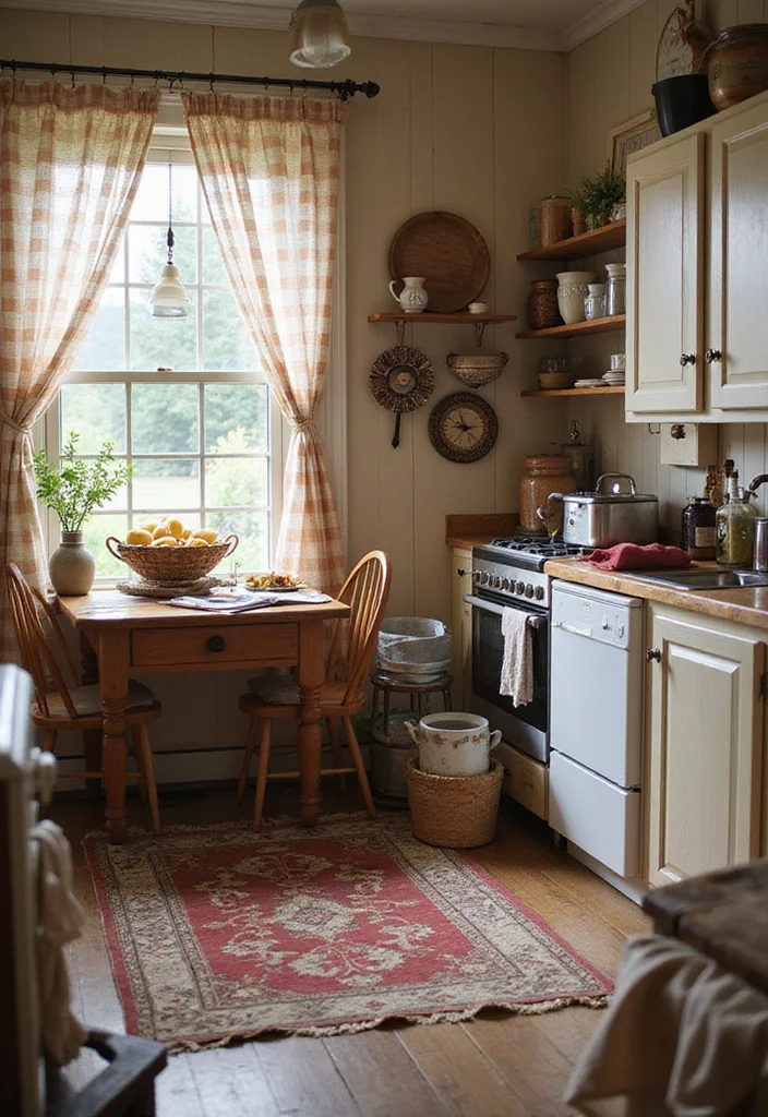 15 Farmhouse Kitchen Ideas for Warm Rustic Everyday Style 67 15 Farmhouse Kitchen Ideas for Warm Rustic Everyday Style - 7. Country-Inspired Textiles