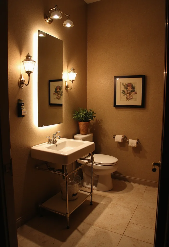 15 Small Bathroom Decorating Ideas for Style in Tight Spaces 111 15 Small Bathroom Decorating Ideas for Style in Tight Spaces - 11. Unique Lighting Fixtures