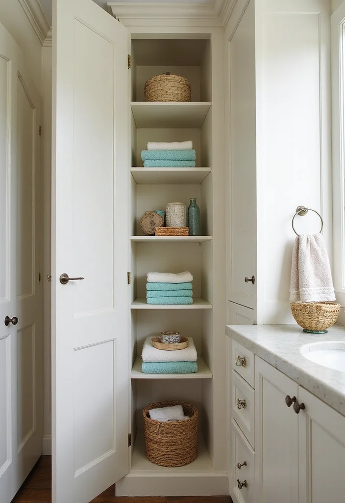 15 Small Bathroom Decorating Ideas for Style in Tight Spaces 34 15 Small Bathroom Decorating Ideas for Style in Tight Spaces - 4. Maximize Vertical Space with Tall Cabinets