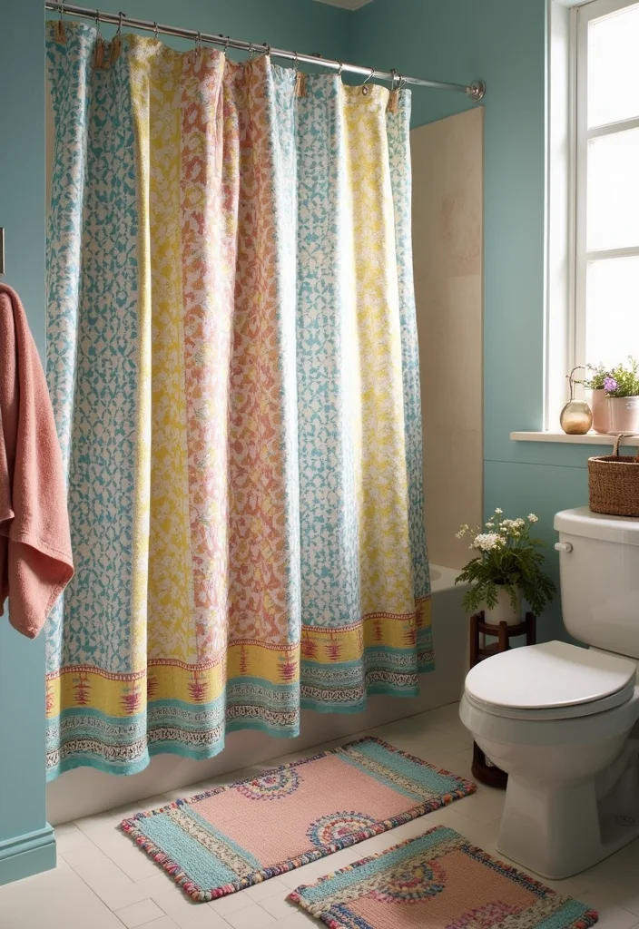 15 Small Bathroom Decorating Ideas for Style in Tight Spaces 78 15 Small Bathroom Decorating Ideas for Style in Tight Spaces - 8. Decorative Shower Curtains