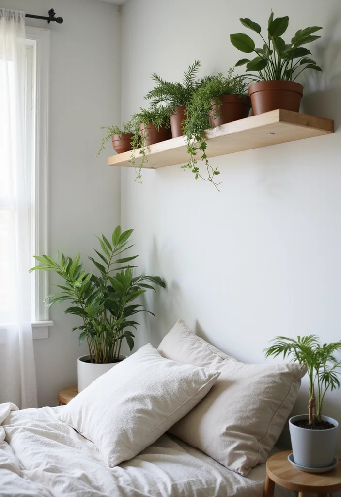 15 Small Bedroom Decor Ideas for More Space and Better Flow 89 15 Small Bedroom Decor Ideas for More Space and Better Flow - 9. Plants for Freshness