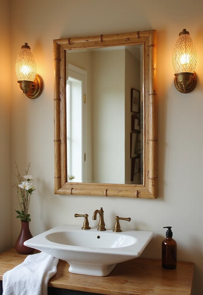 16 Bathroom Lighting Ideas for Better Ambience and Clarity 23 16 Bathroom Lighting Ideas for Better Ambience and Clarity - 3. Bamboo Wall Sconces