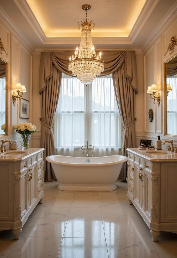 16 Bathroom Lighting Ideas for Better Ambience and Clarity 78 16 Bathroom Lighting Ideas for Better Ambience and Clarity - 8. Crystal Chandelier