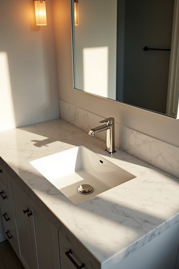 36 inch bathroom counter height standard