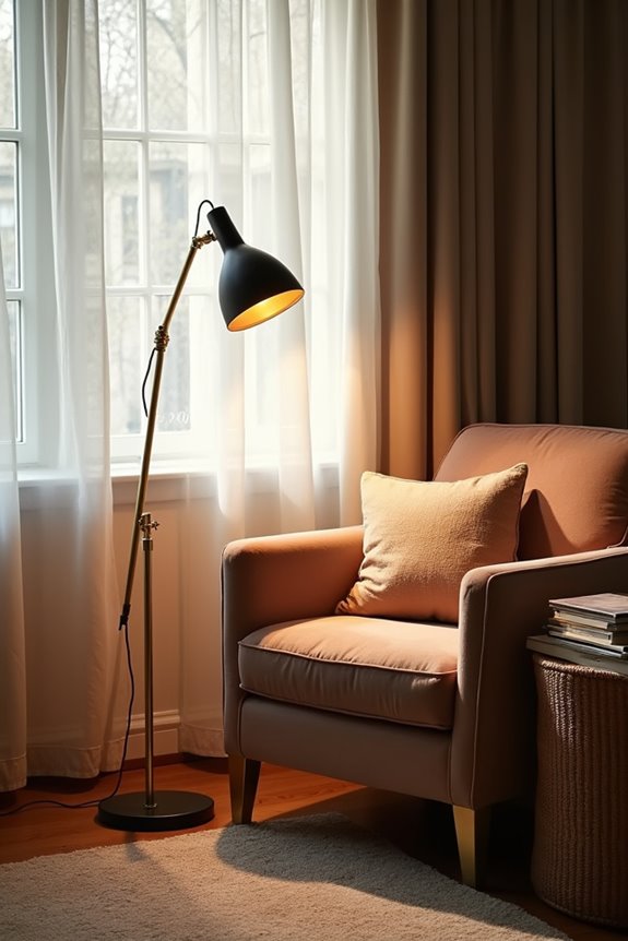 7 Tips for Where to Put a Floor Lamp in Your Living Room 2 adjustable floor lamp spotlight setup