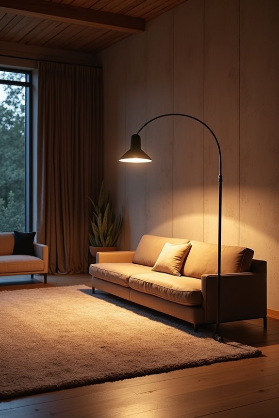 7 Tips for Where to Put a Floor Lamp in Your Living Room 6 arched lamps illuminate spacious rooms