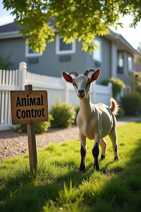 call local animal control for goat regulations