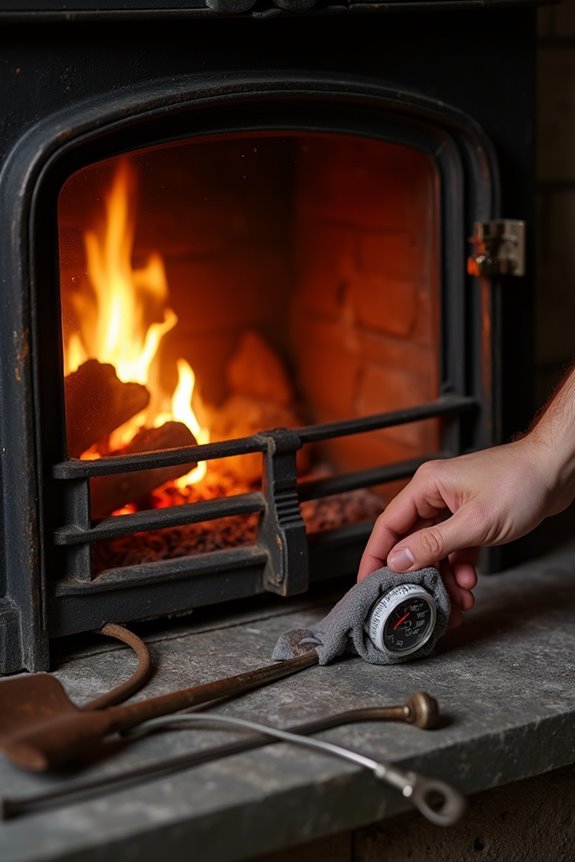 check for hidden fireplace hot spots