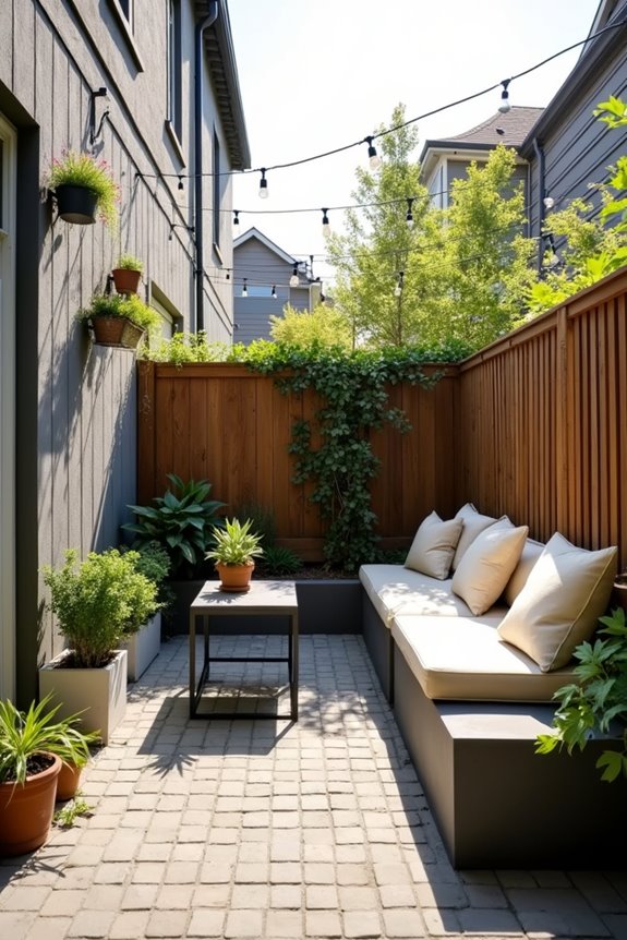 compact patio with multi functional seating