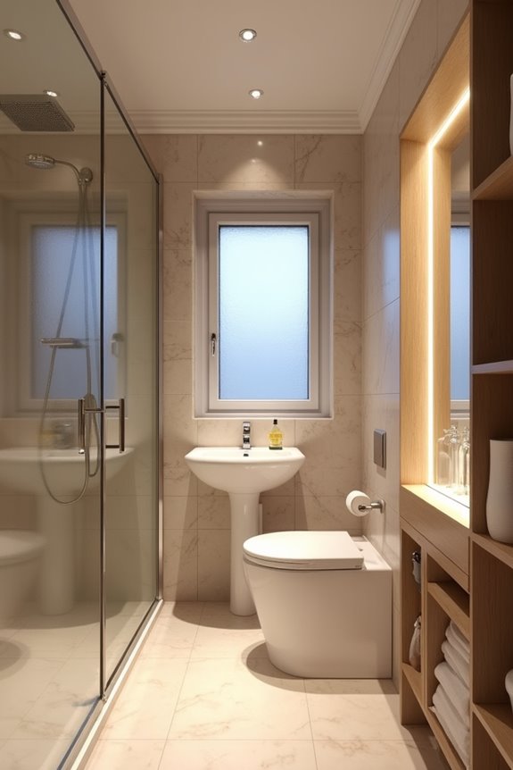 compact small bathroom layout options