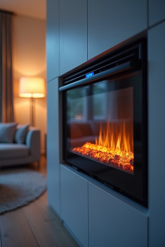 cool to touch safe electric fireplace