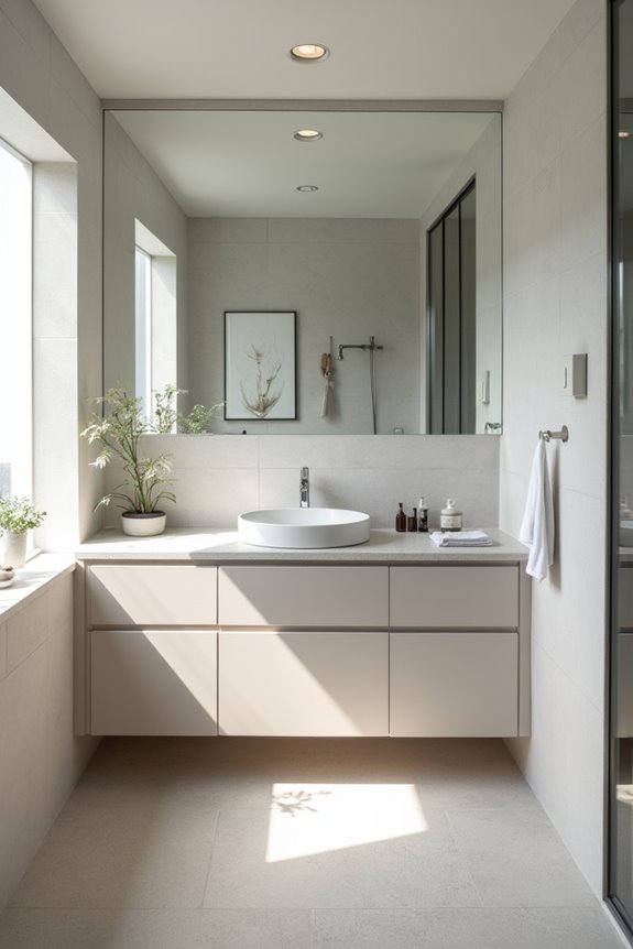 custom vanity heights for awkward layouts