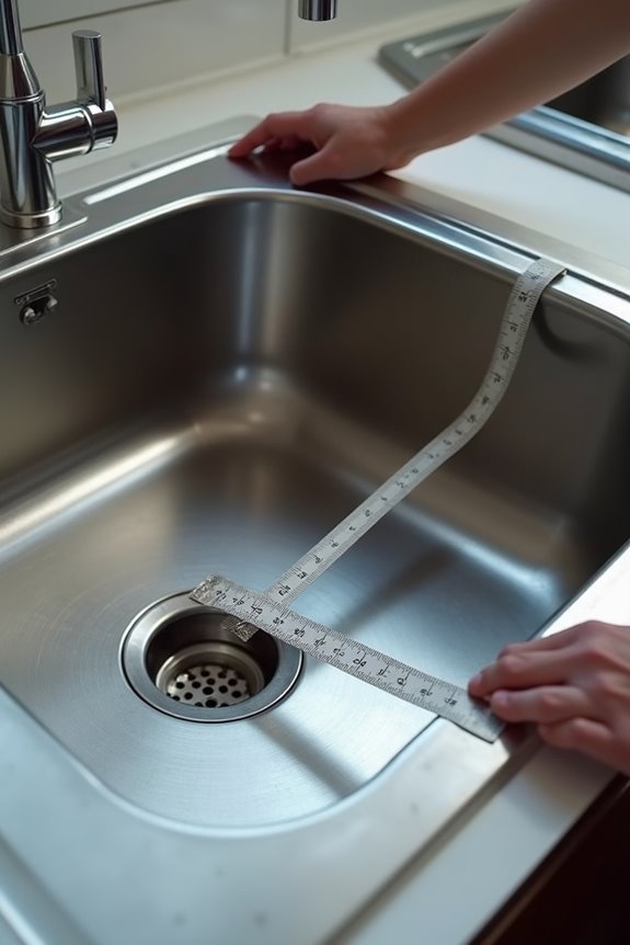 drain outlet alignment and p trap clearance