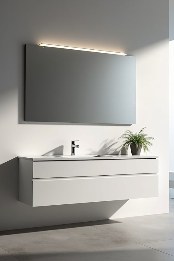 floating vs freestanding vs corner vanity options for bathroom