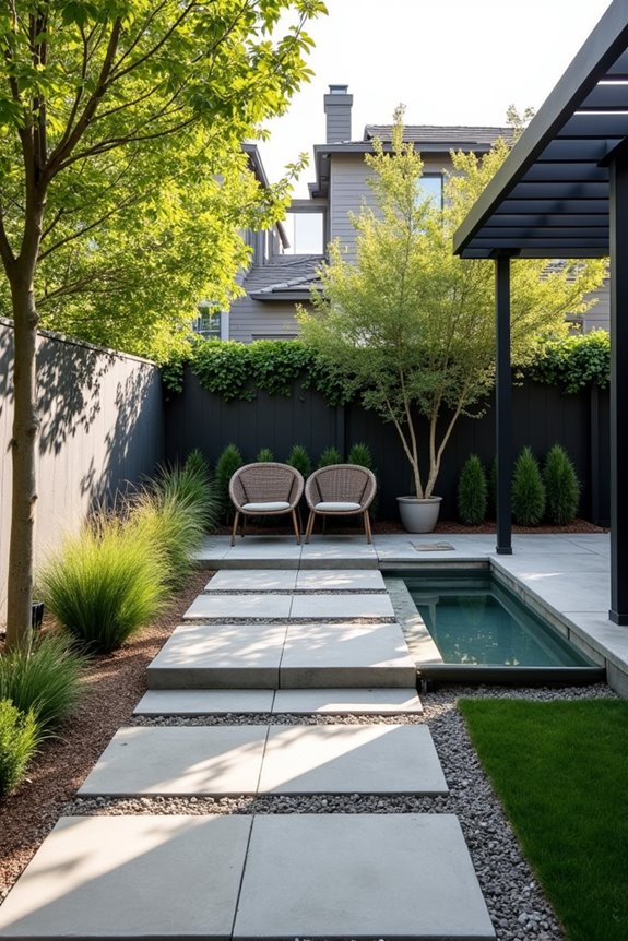 hardscape softscape balance for townhouse retreat