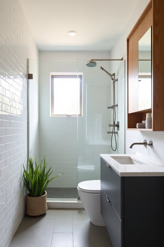 low maintenance 3 4 bathroom materials