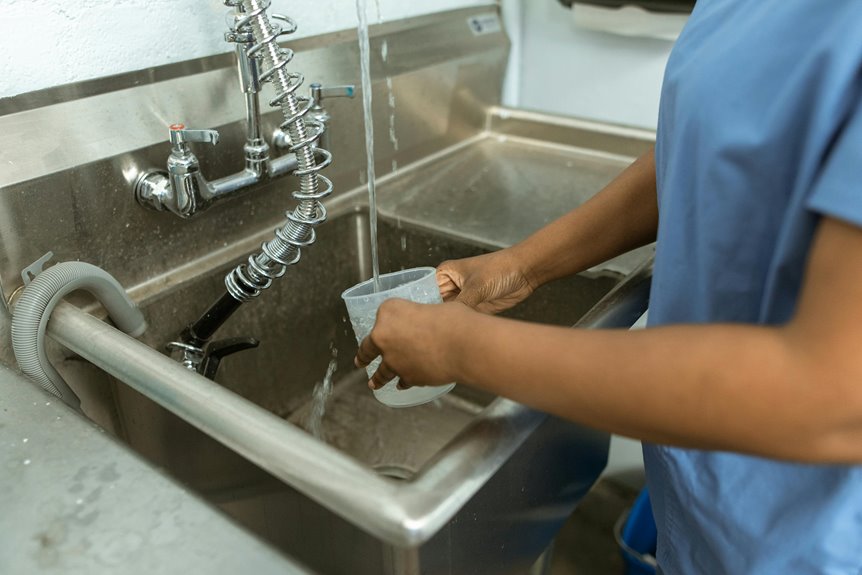 measuring kitchen sinks in steps