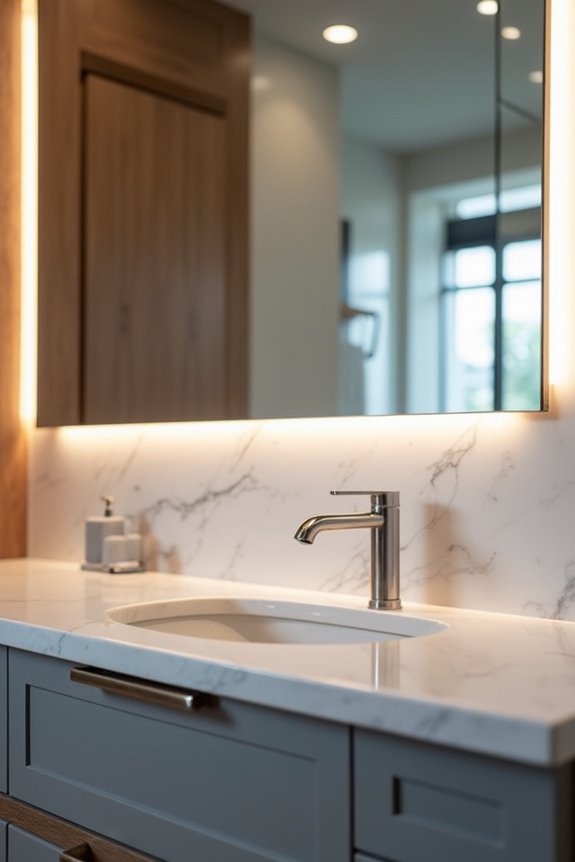 mirror and lighting balanced layered cohesive smart