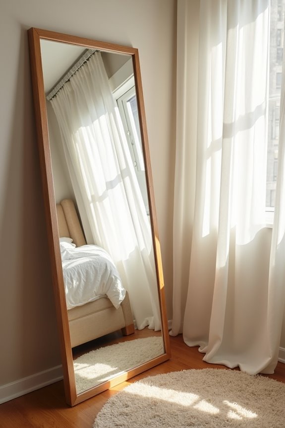 mirror opposite window amplifies daylight
