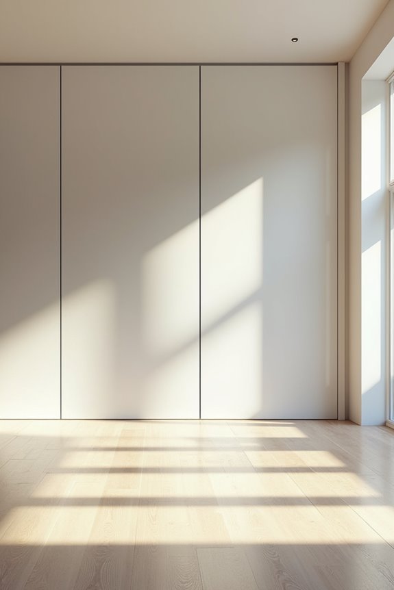 mirrored panels strategic lighting