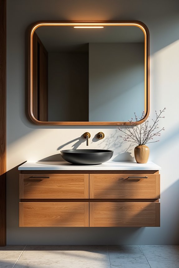 modern traditional bathroom vanities blend