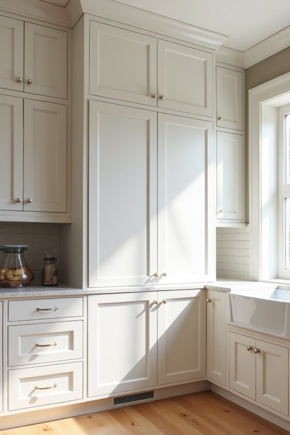 mount cabinets 18 above counter