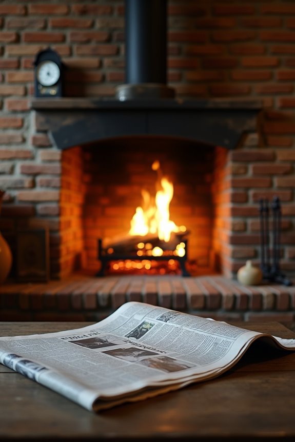 newspaper pulls chimney draft reliably