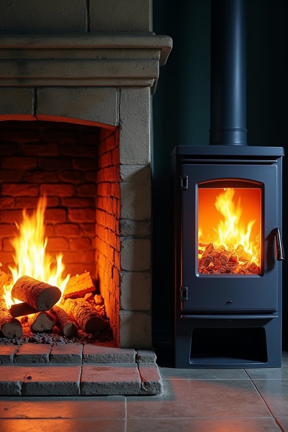 open stoves beat open fireplaces