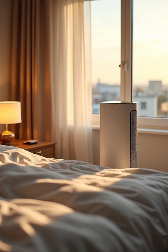 position purifier 3 6 feet from bed
