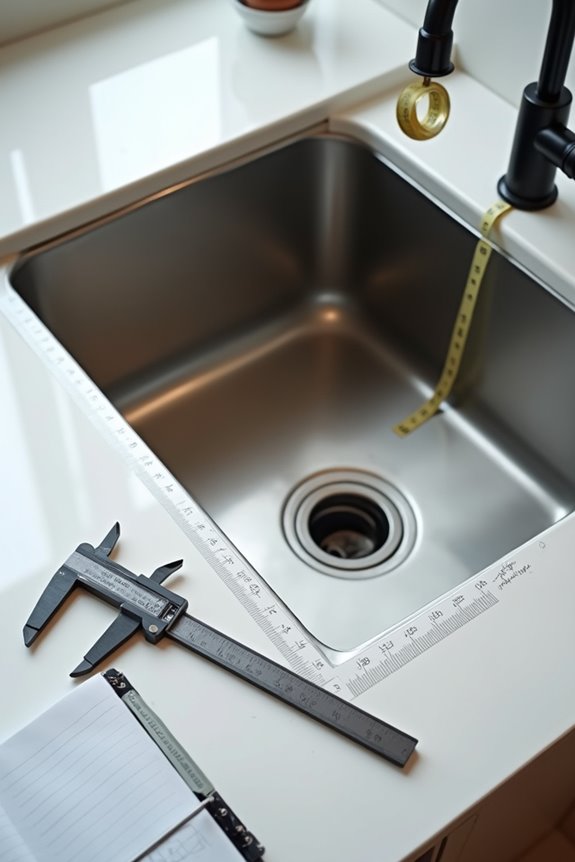 precise sink measurement prevents gaps