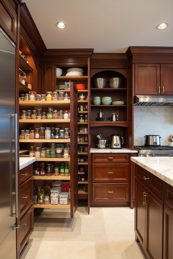 pull out shelves pantries appliance garage