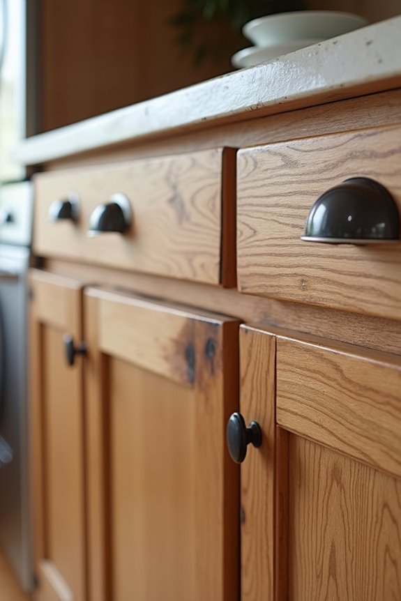 sagging swelling and damaged hinges