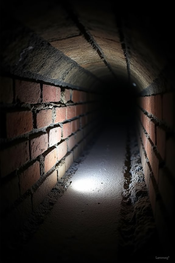 shine flashlight to inspect damper