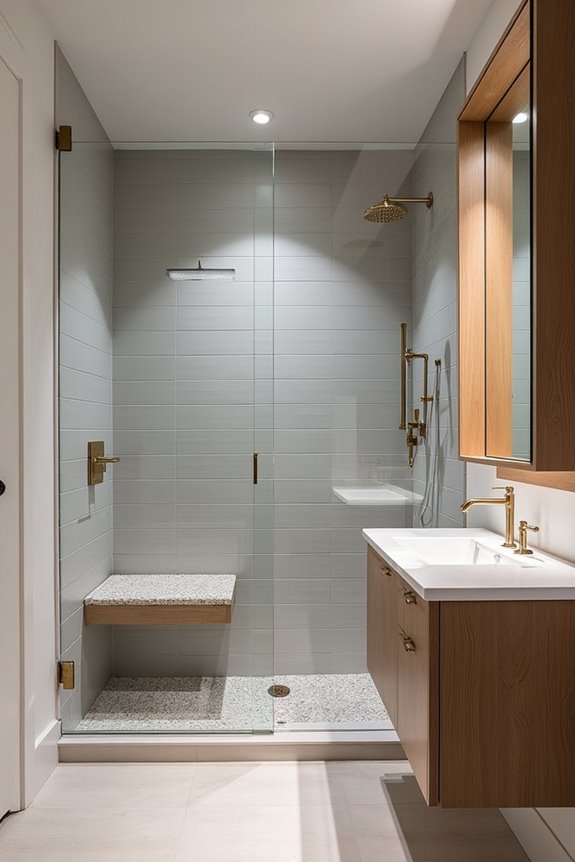 shower adds functional space saving upgrades