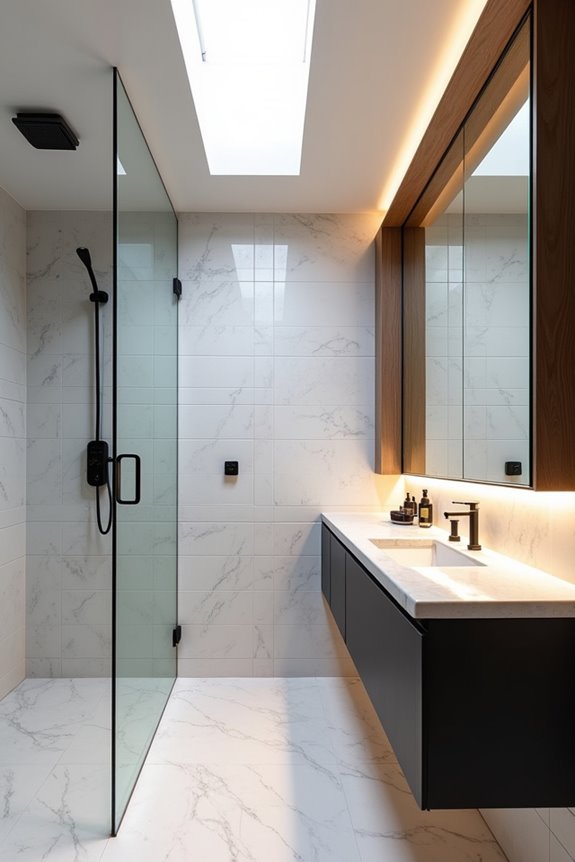 soft palettes glass mirrors vertical storage