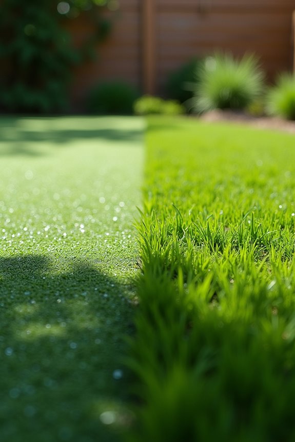 synthetic or natural greens space and upkeep