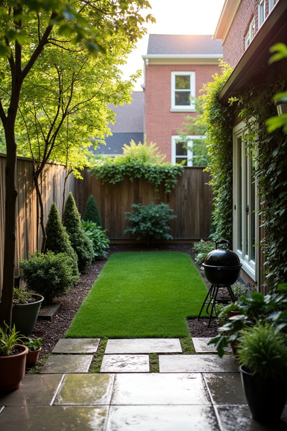 townhouse backyards private or shared