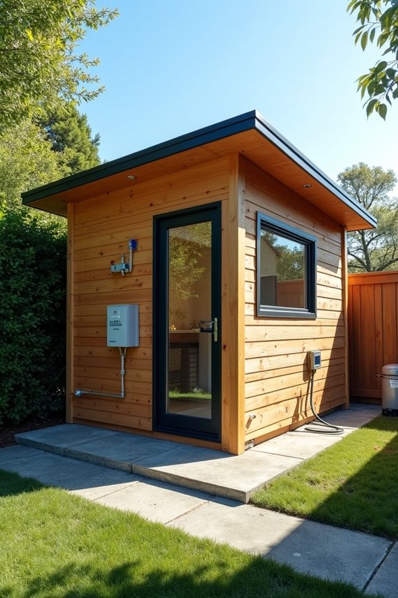 utility hookups require licensed installation and permits