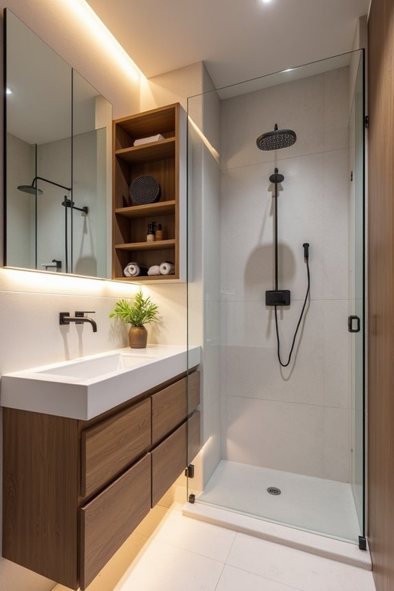 wall mounted vanity vertical storage