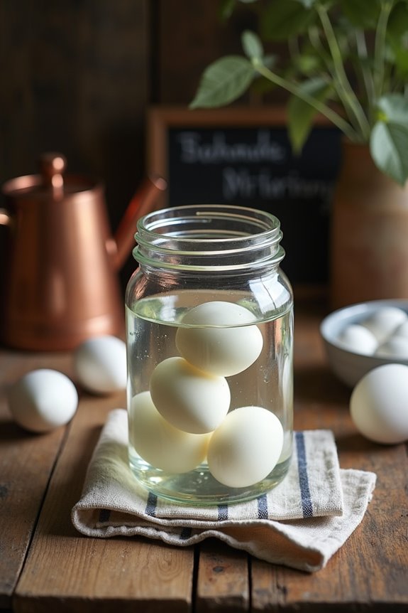 water glassing eggs for long term storage