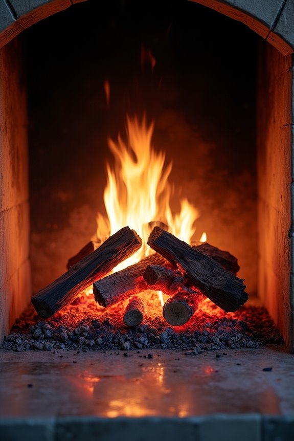 wood hotter flame gas more efficient heat